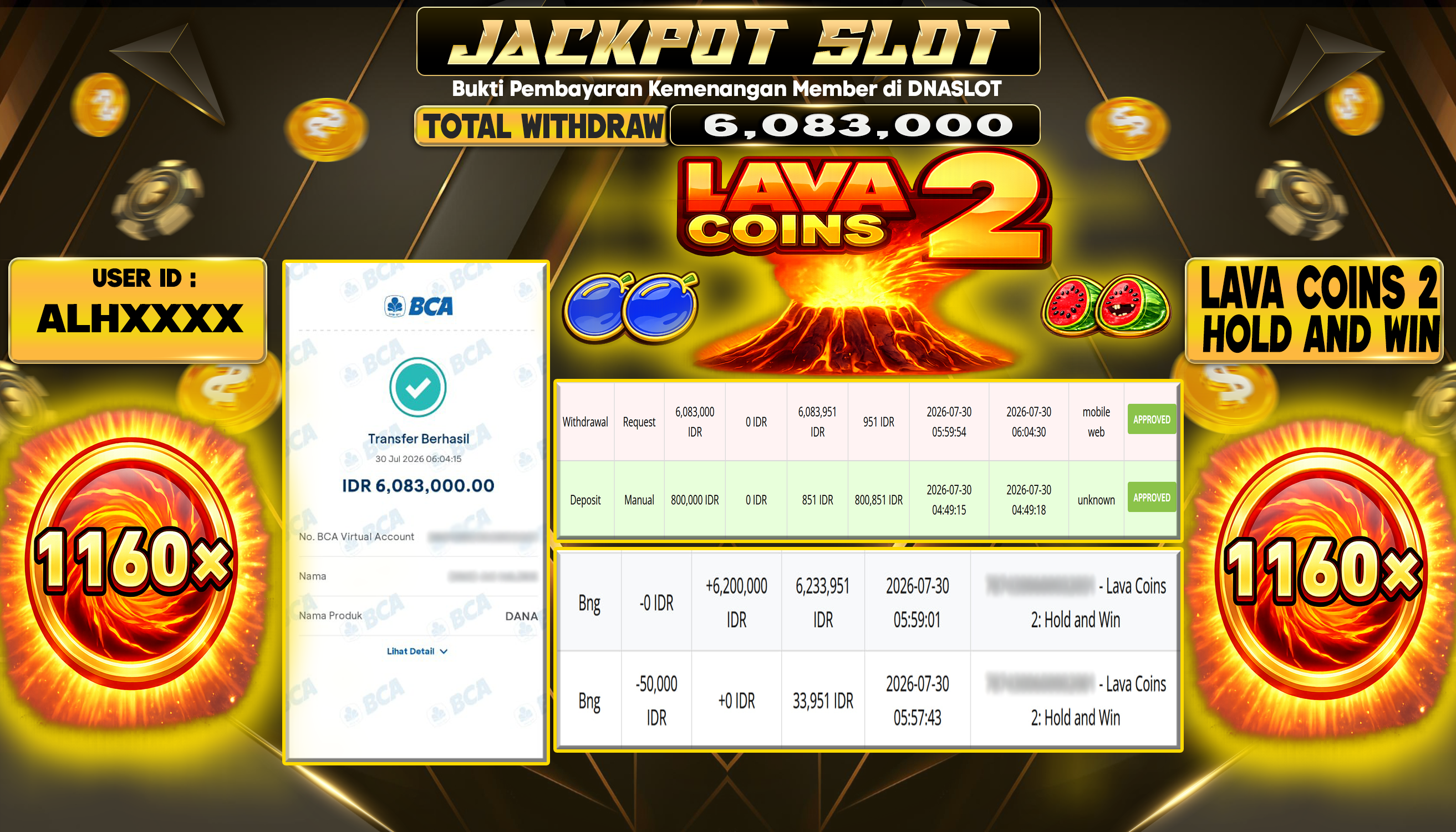 JACKPOT SLOT Lava Coins 2: Hold and Win  30 JULY 2026